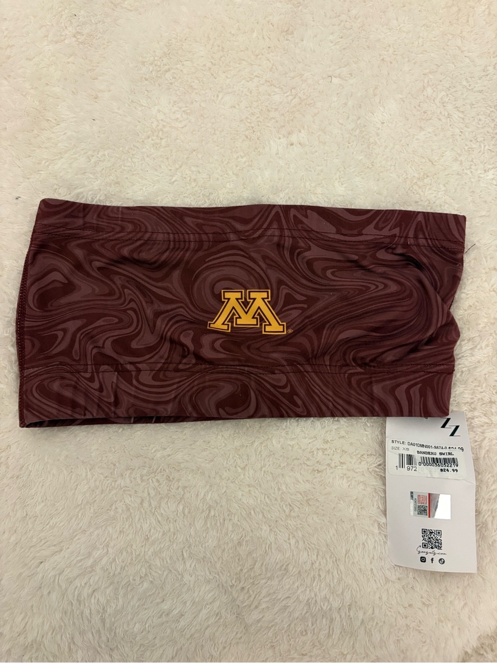 NWT University of Minnesota Maroon Bandau Top Size XS